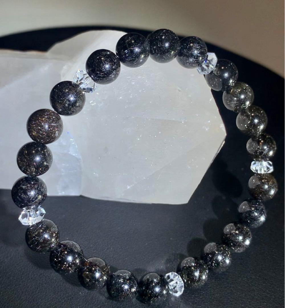 ★翠雨さま★【激レア】ブラックルチルクォーツ(プラチナルチルクォーツ)