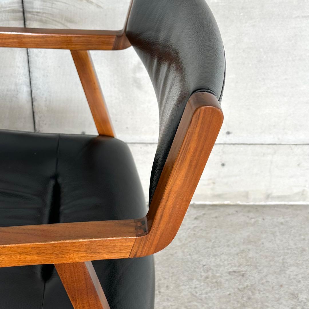 ✦ 廃盤モデル✦シギヤマ家具 CITY LD CHAIR 岩倉榮利デザイン 本革