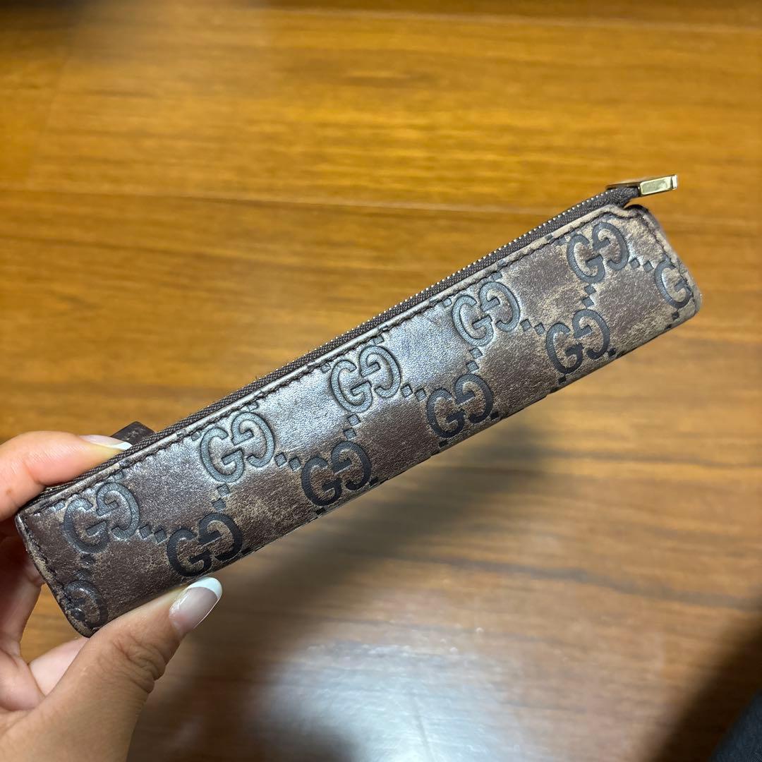 GUCCI GGロゴペンケース ブラウン
