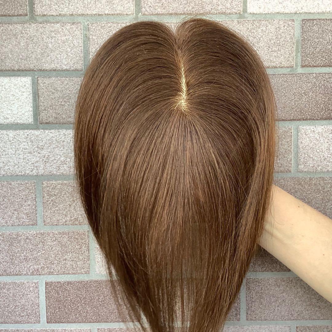 人毛100% 医療用 部分ウィッグ ヘアピース前髪ノーカット ショートストレート