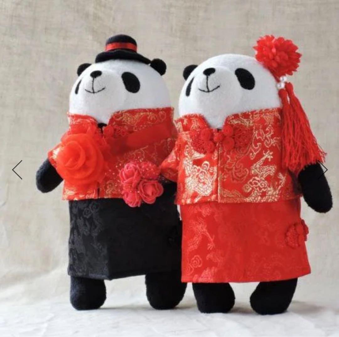 新品未使用　パンダ　ぬいぐるみ　キッチュパンダ　ウェディング