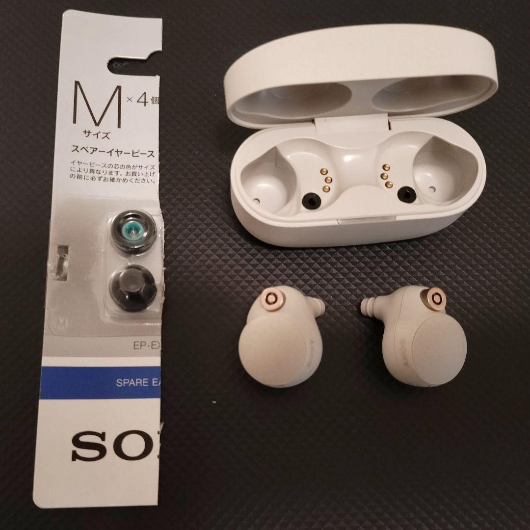 ソニー WF-1000XM4 バッテリー新品交換済 シルバー ワイヤレスイヤホン