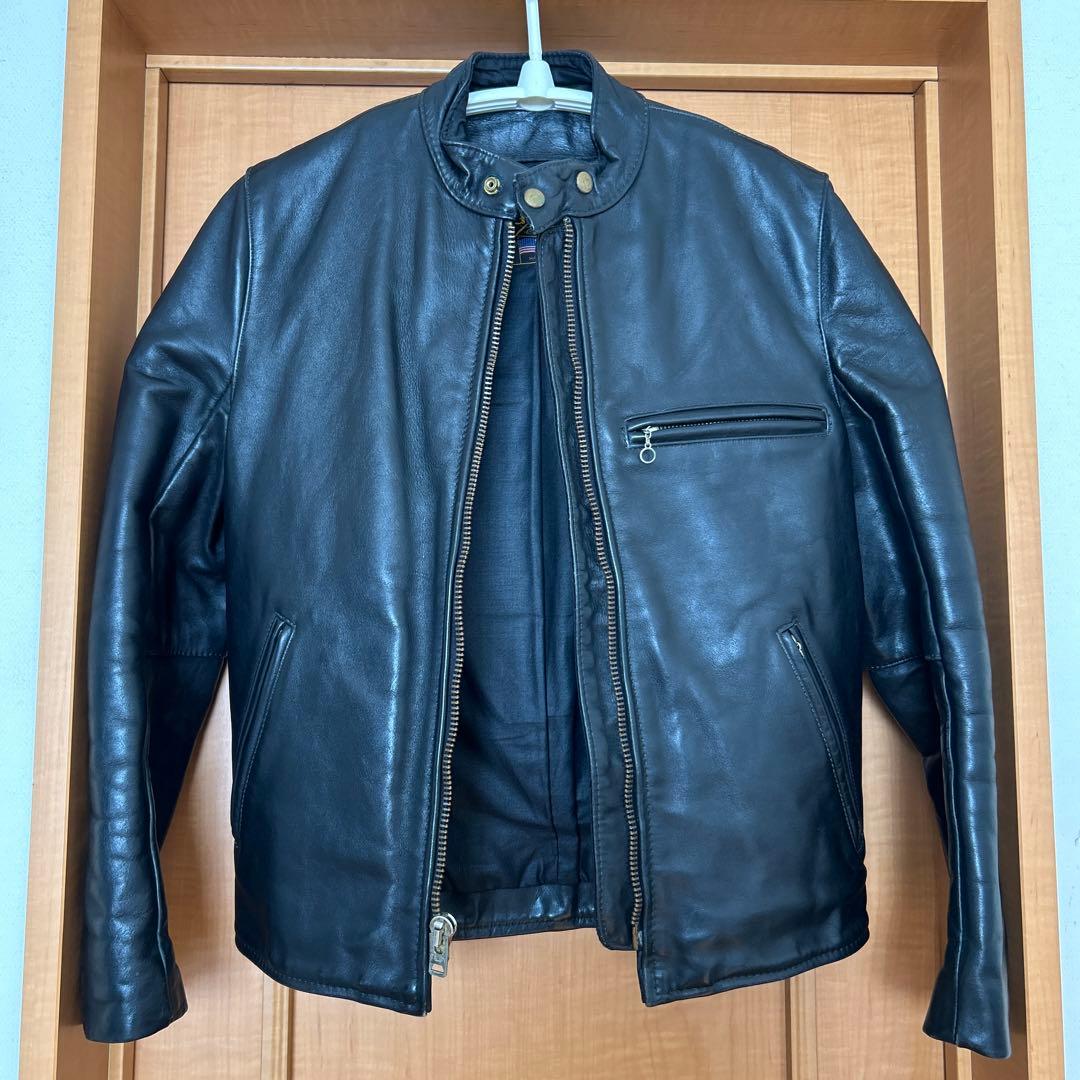 VANSON バンソン モデルB 立ち襟シングルライダースジャケット