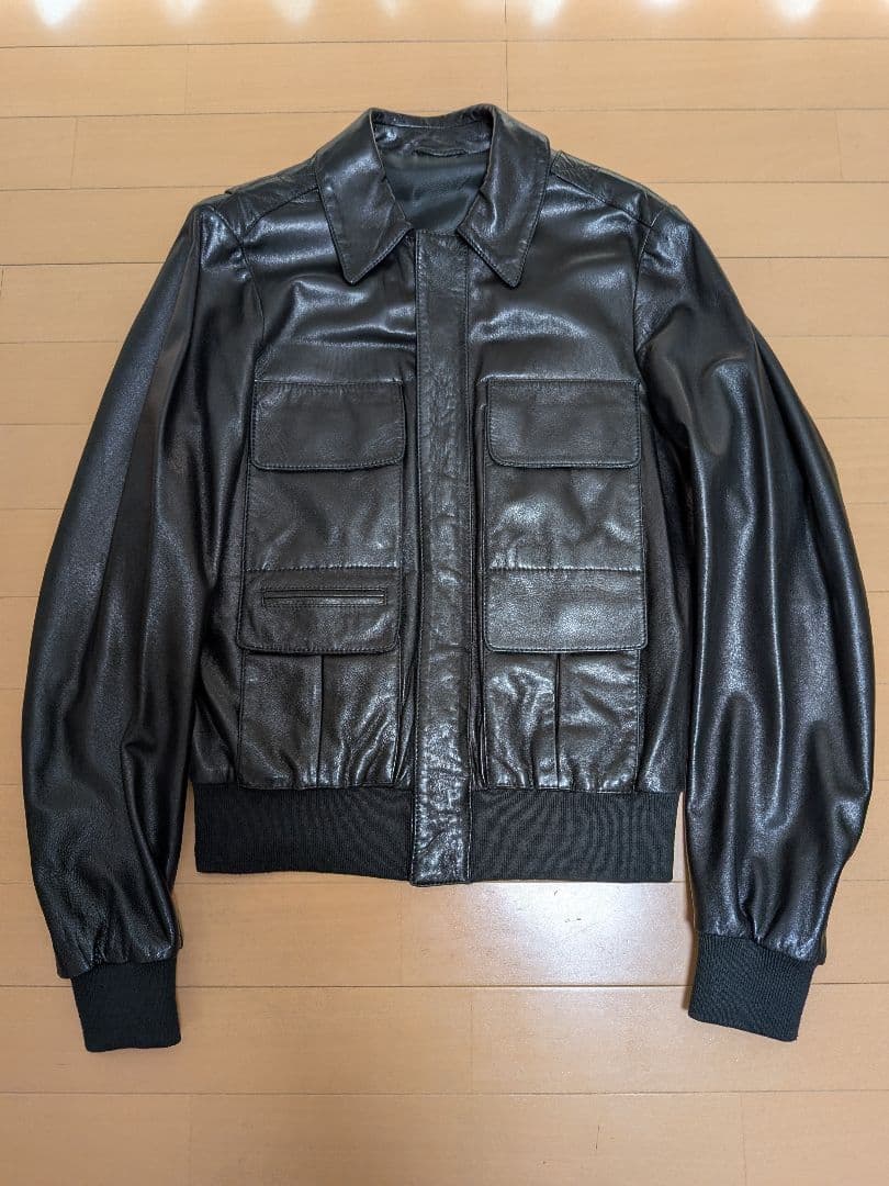 マルタンマルジェラ　ラムレザーA2フライトジャケット　4ポケットレザージャケット