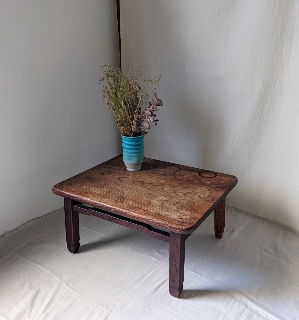 希少　古家具　古い座卓　アンティーク　当時物　ローテーブル　ちゃぶ台