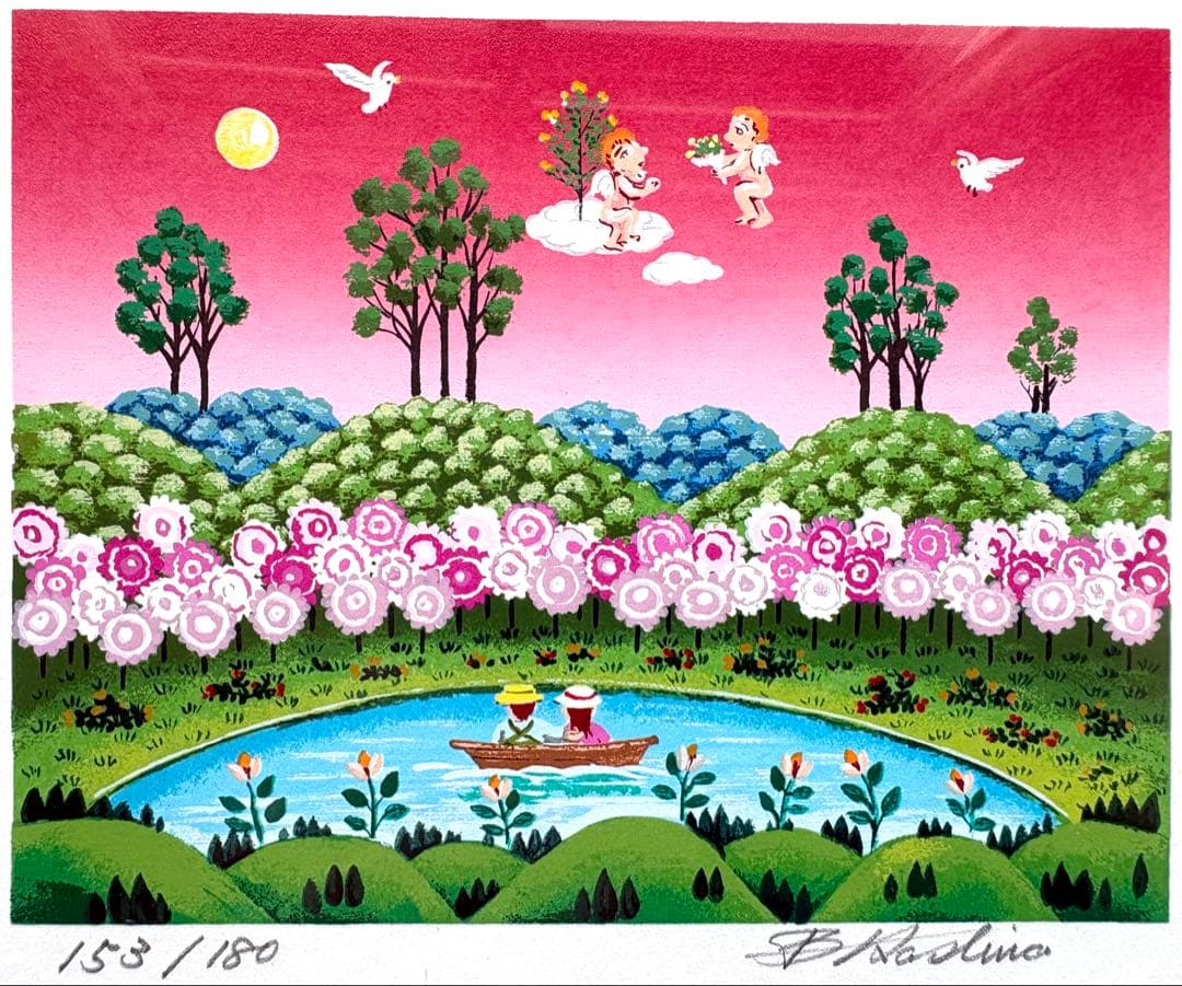 ビンカシワ　シルクスクリーン版画 2枚組セット ‼️希少価値❗️美品❗️