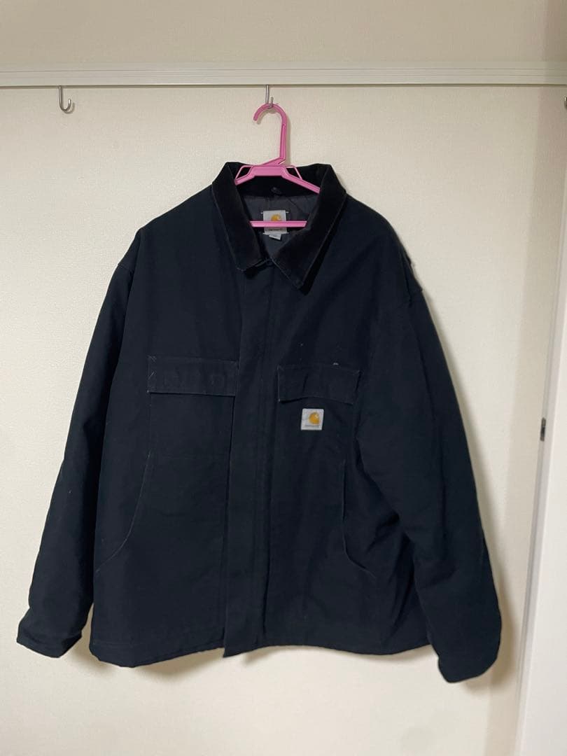 Carhartt 黒ジャケット XXL コーデュロイ襟 値下げ依頼承ります！