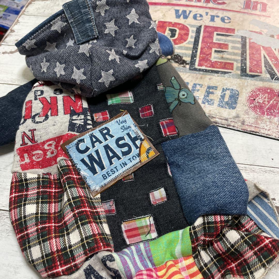 犬服^ ^つぎはぎパーカー