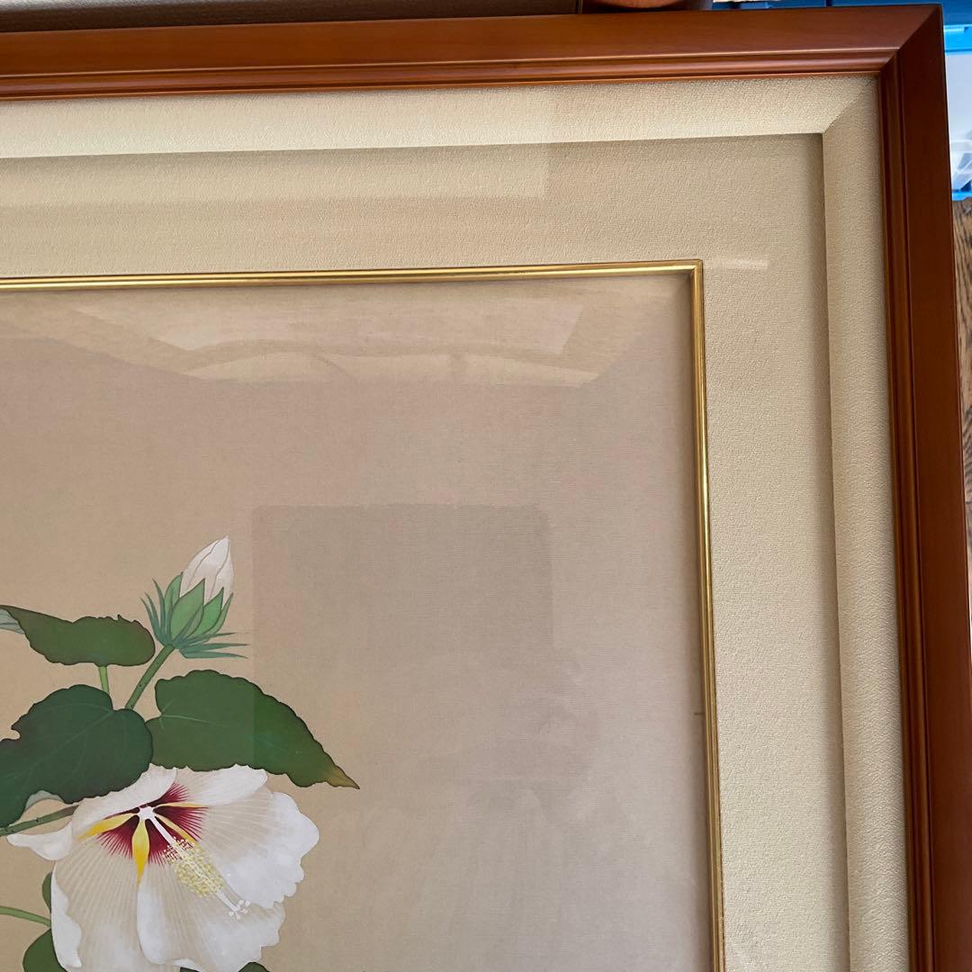 日本画　徳岡神泉作　花　10号　絹本