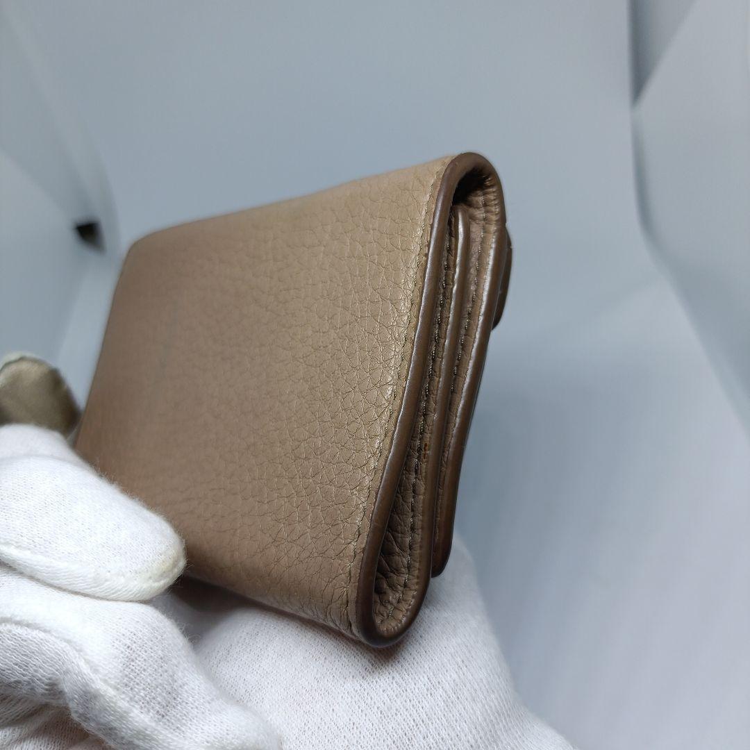 プラダ三つ折り財布 PRADA折財布ベージュ