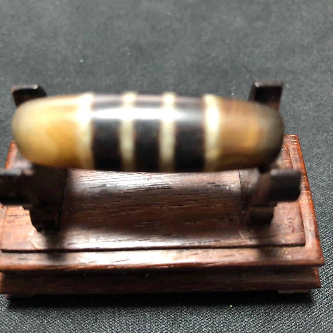 秘蔵風化天珠‼️西蔵老礦古代伝承風化七線天珠