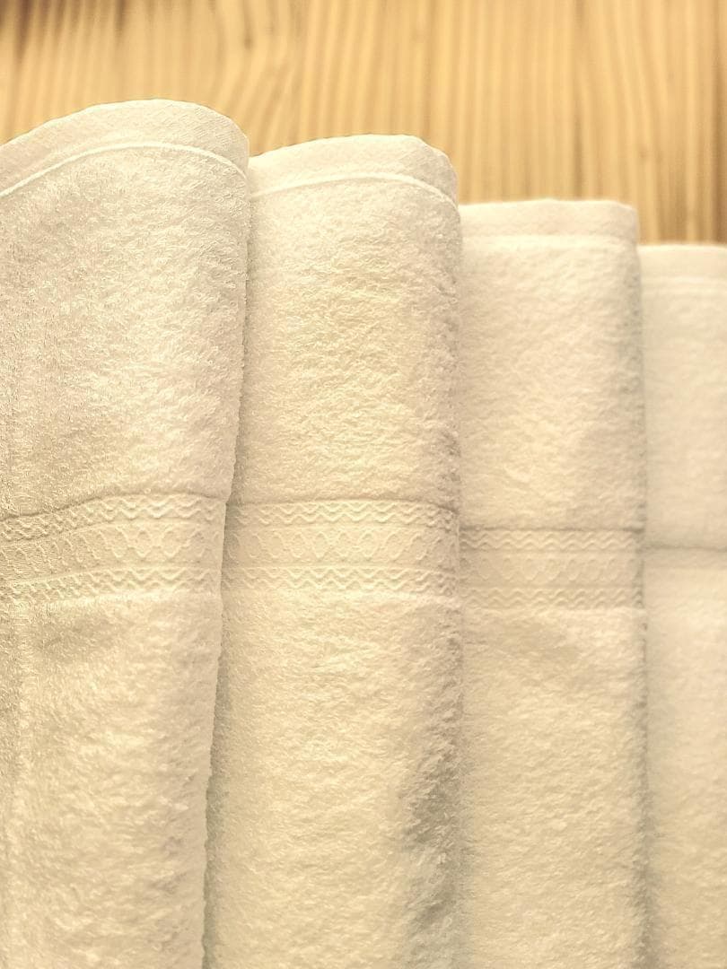 泉州タオル 高級綿糸ホワイトバスタオルセット6枚入 まとめ売り タオル新品