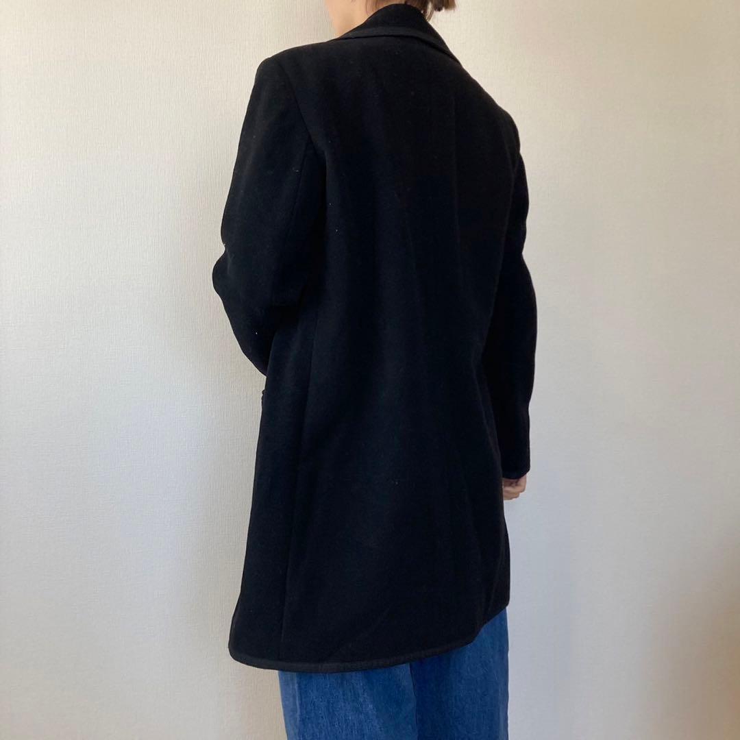 古着 ラルフローレン ウールコート ナポレオンコート ダブルブレスト