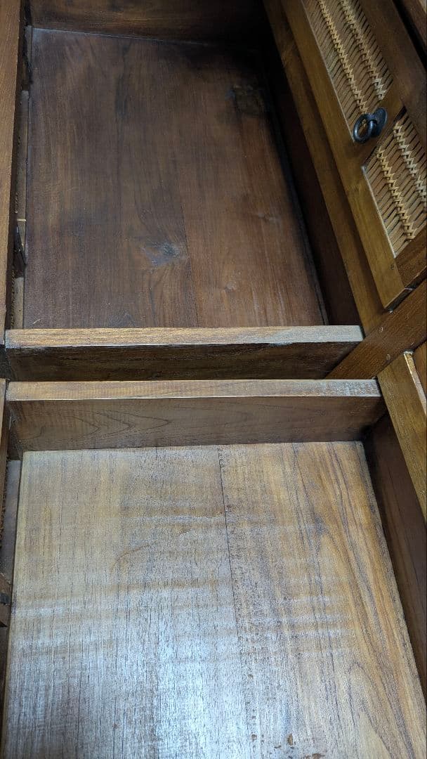 アジアンスタイル 木製キャビネット 6引き出しIDEE