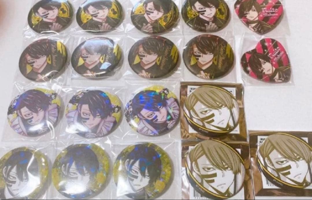桃源暗鬼 無陀野無人 ホログラム缶バッジ メタリック缶バッジ ハート缶バッジ