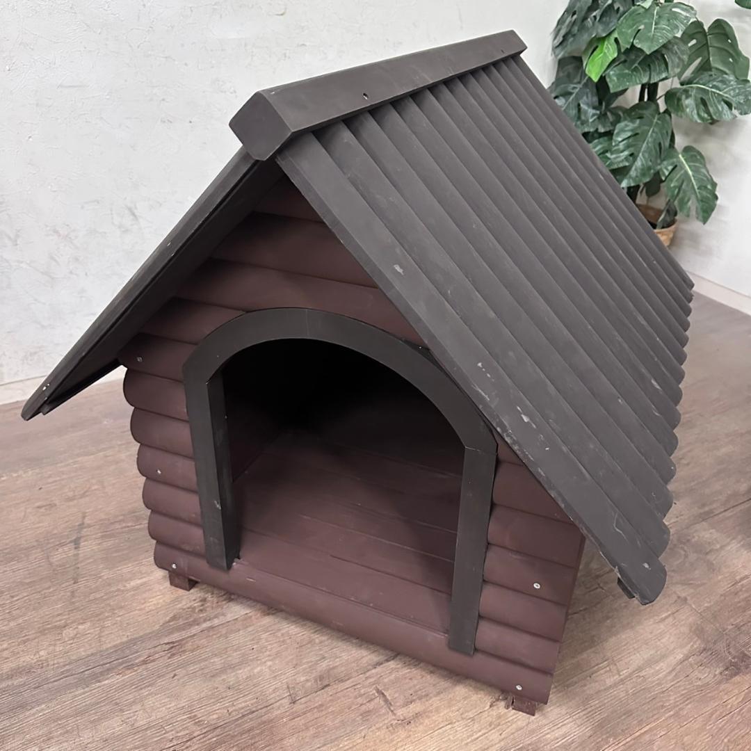 新品　　未使用　ログハウス風　犬小屋　ドッグハウス　完成品