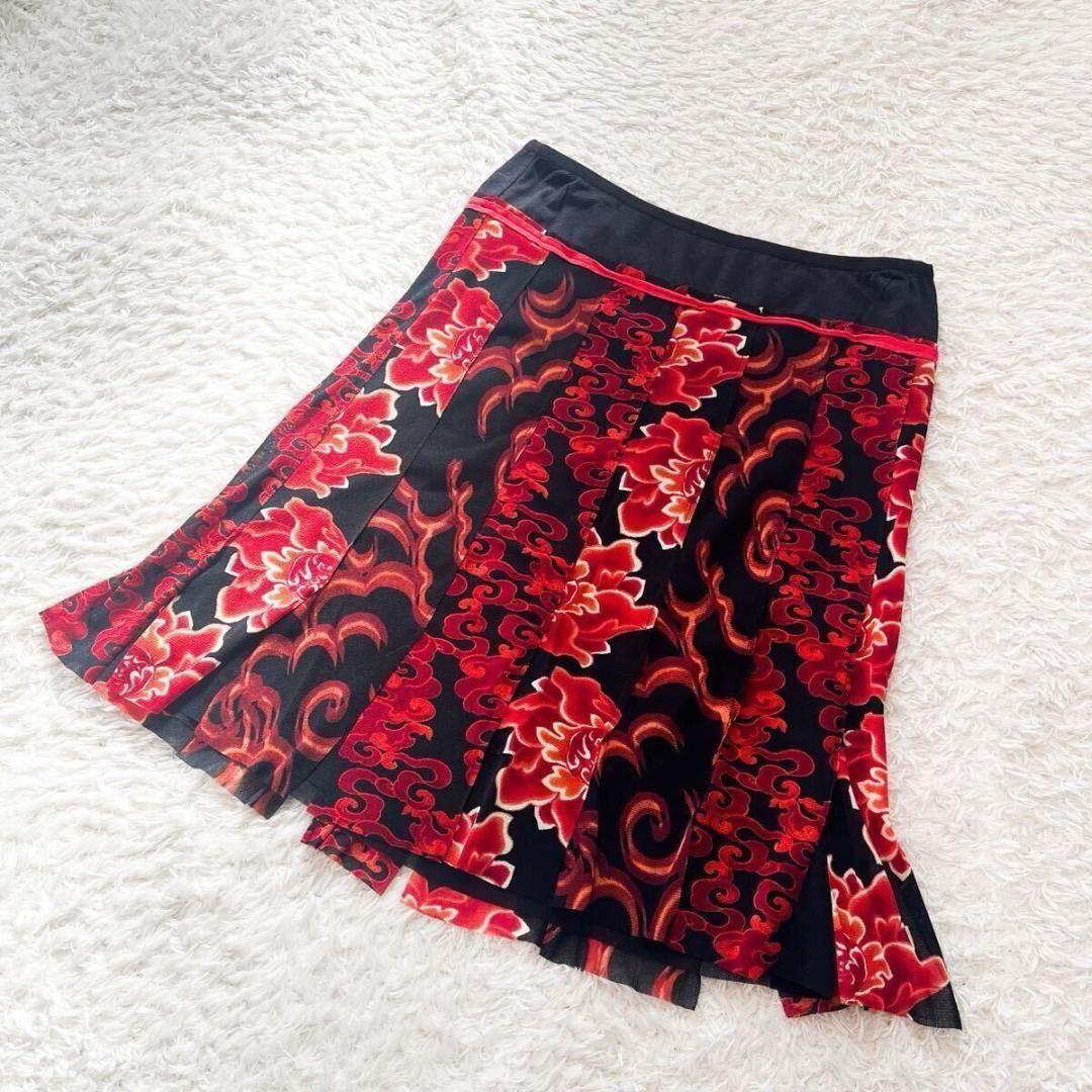 ヴィヴィアンタム 短冊 スカート 花柄 フラワー 中国 チャイナ