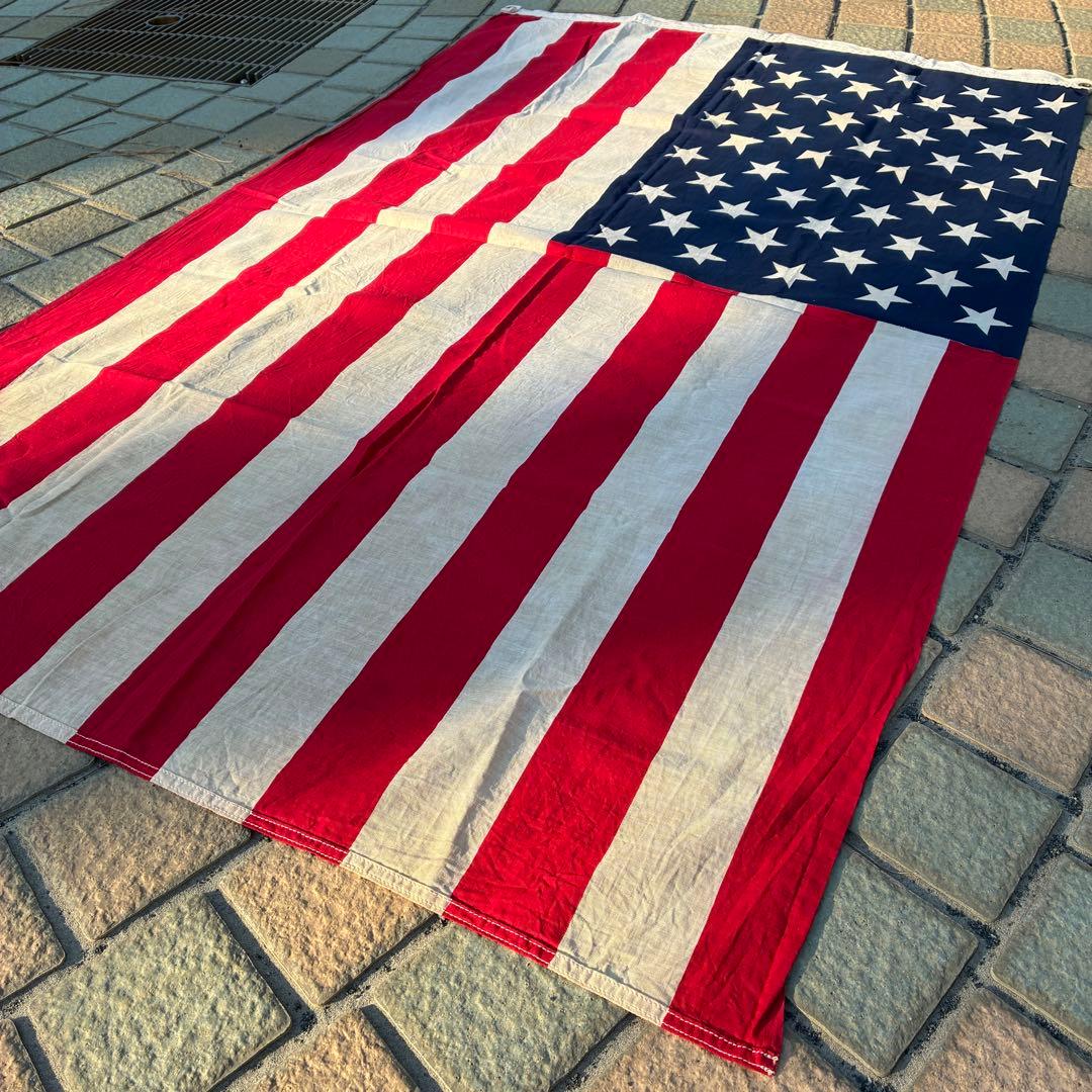 70's〜80's アメリカヴィンテージ星条旗フラッグ　USA製アンティーク雑貨