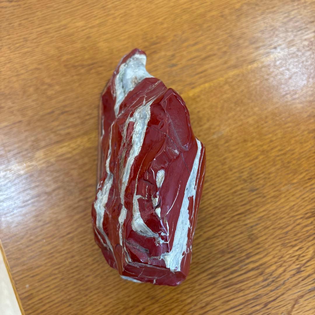 佐渡 赤玉石 天然石　鑑賞石　赤石　置物　重さ3㎏強　木台付