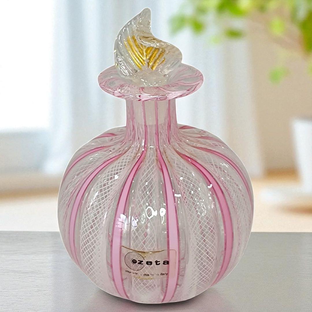 八5766【美品】MURANO ムラノ　ベネチアングラス　香水瓶