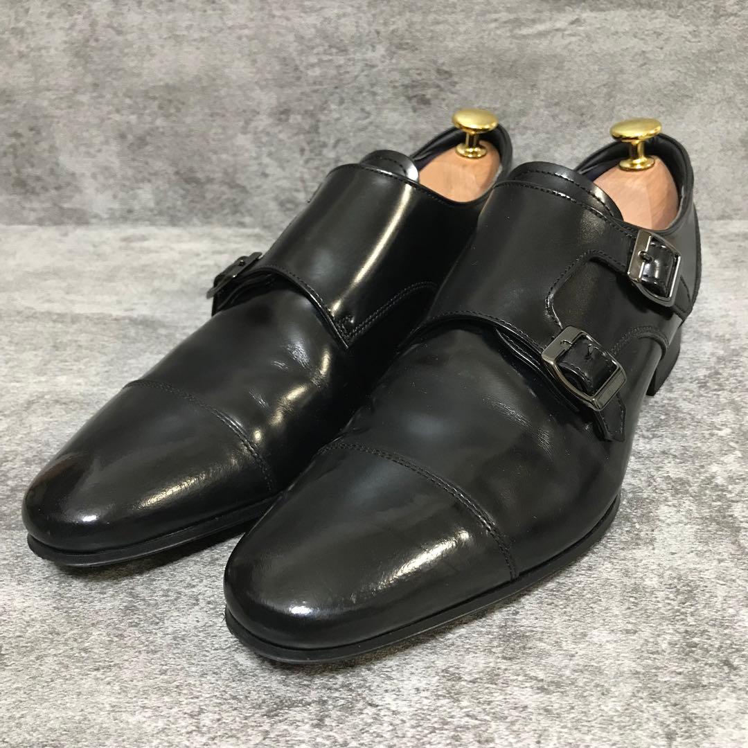 【美品】REGAL 24.5cm ダブルモンクストラップ スクラッチタフレザー