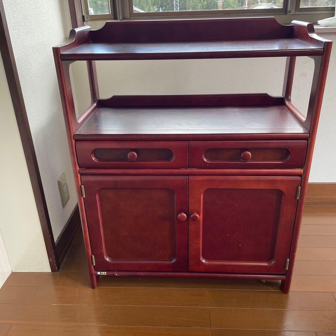 超お得 カリモク　昭和レトロ 木製コンソールテーブル コールキャビネット 古家具