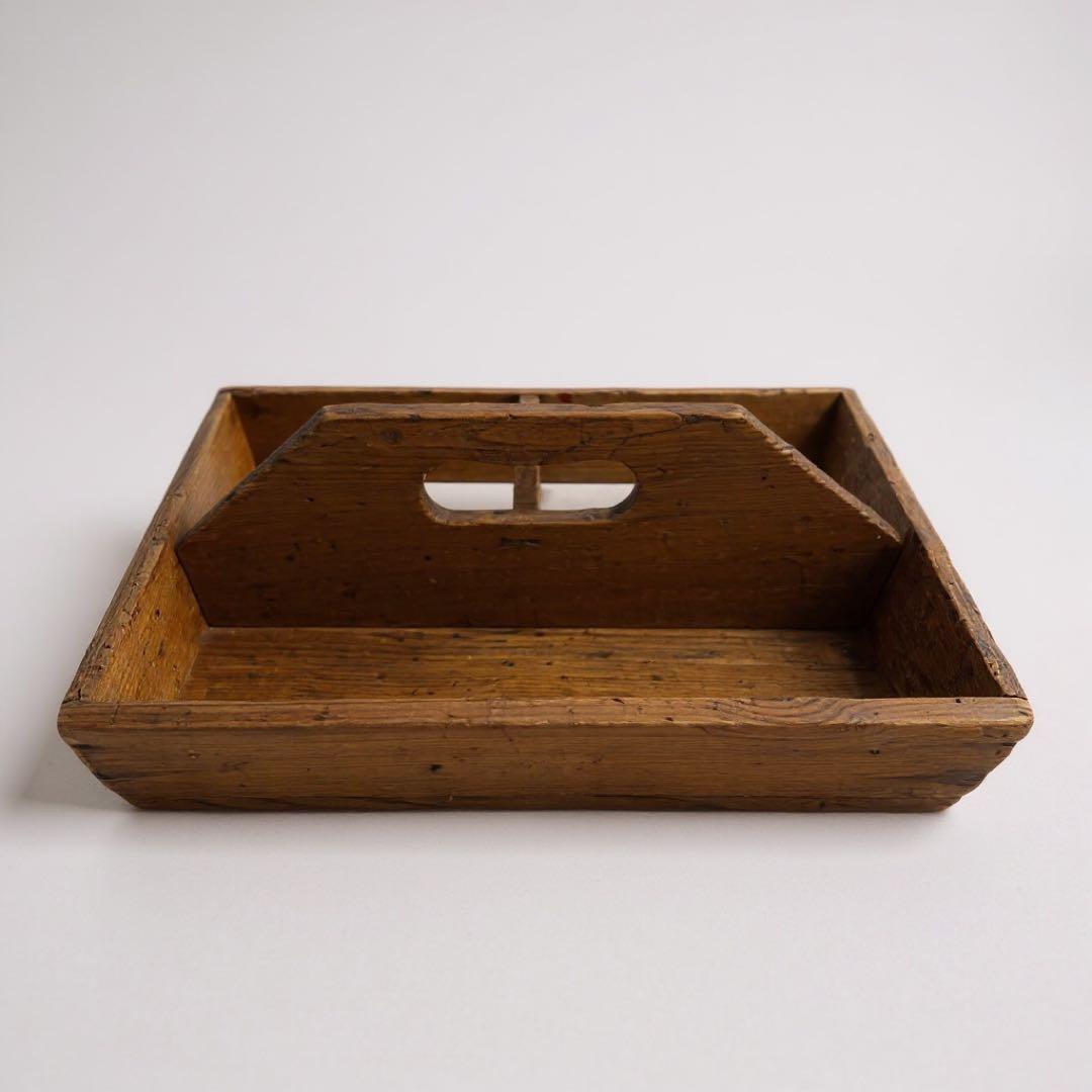 木製トレイ 取っ手付き アンティーク