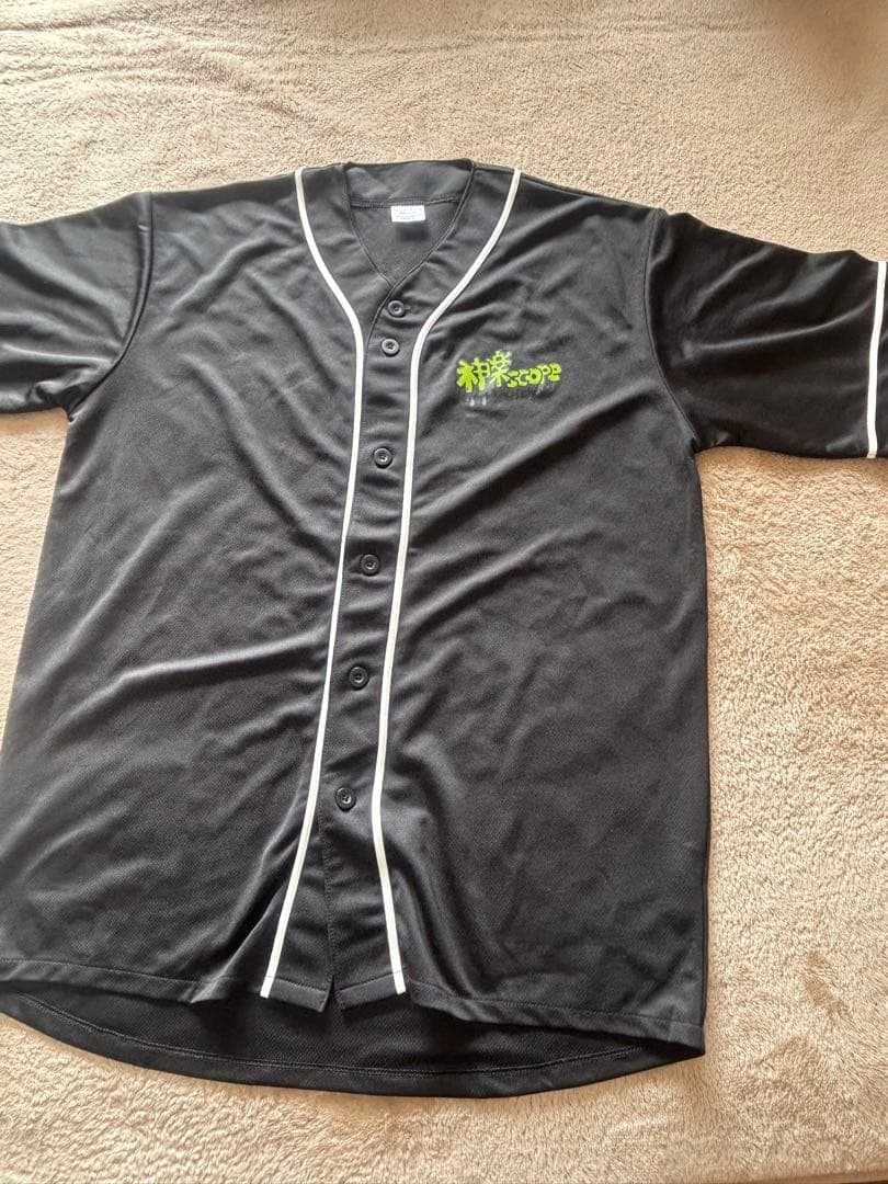 神楽scope【公式】サイン入り ベースボールシャツ 黒