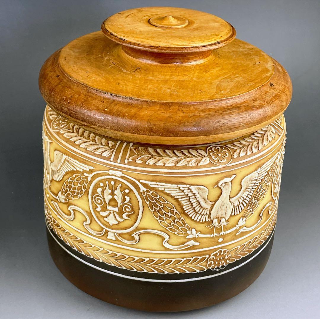 【希少】オールドノリタケ ヒュミドール 葉巻入れ 鷹 鷲 イーグル紋 盛上げ