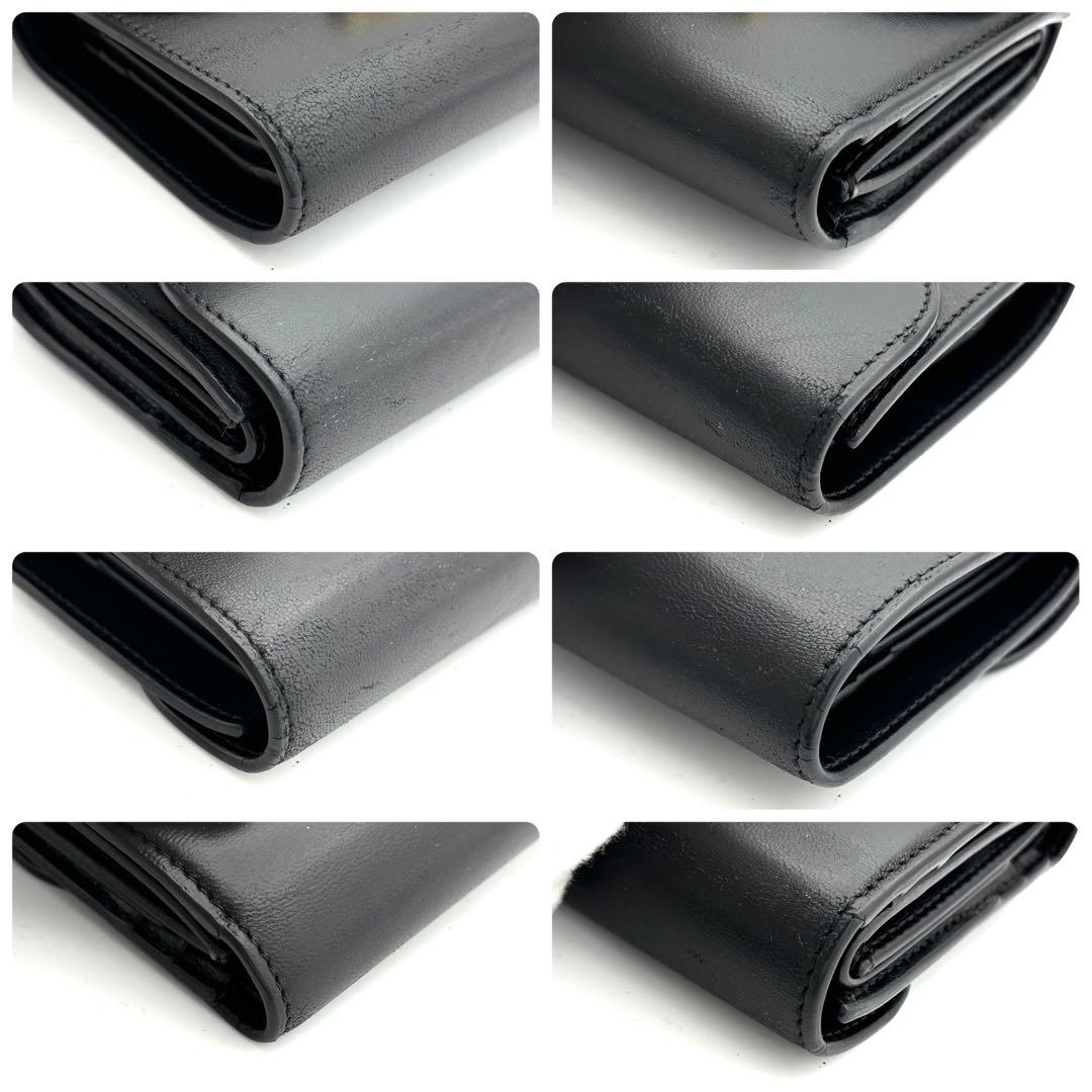 ☆美品☆セリーヌ 財布 トリオンフ スモールフラップウォレット ブラック 黒