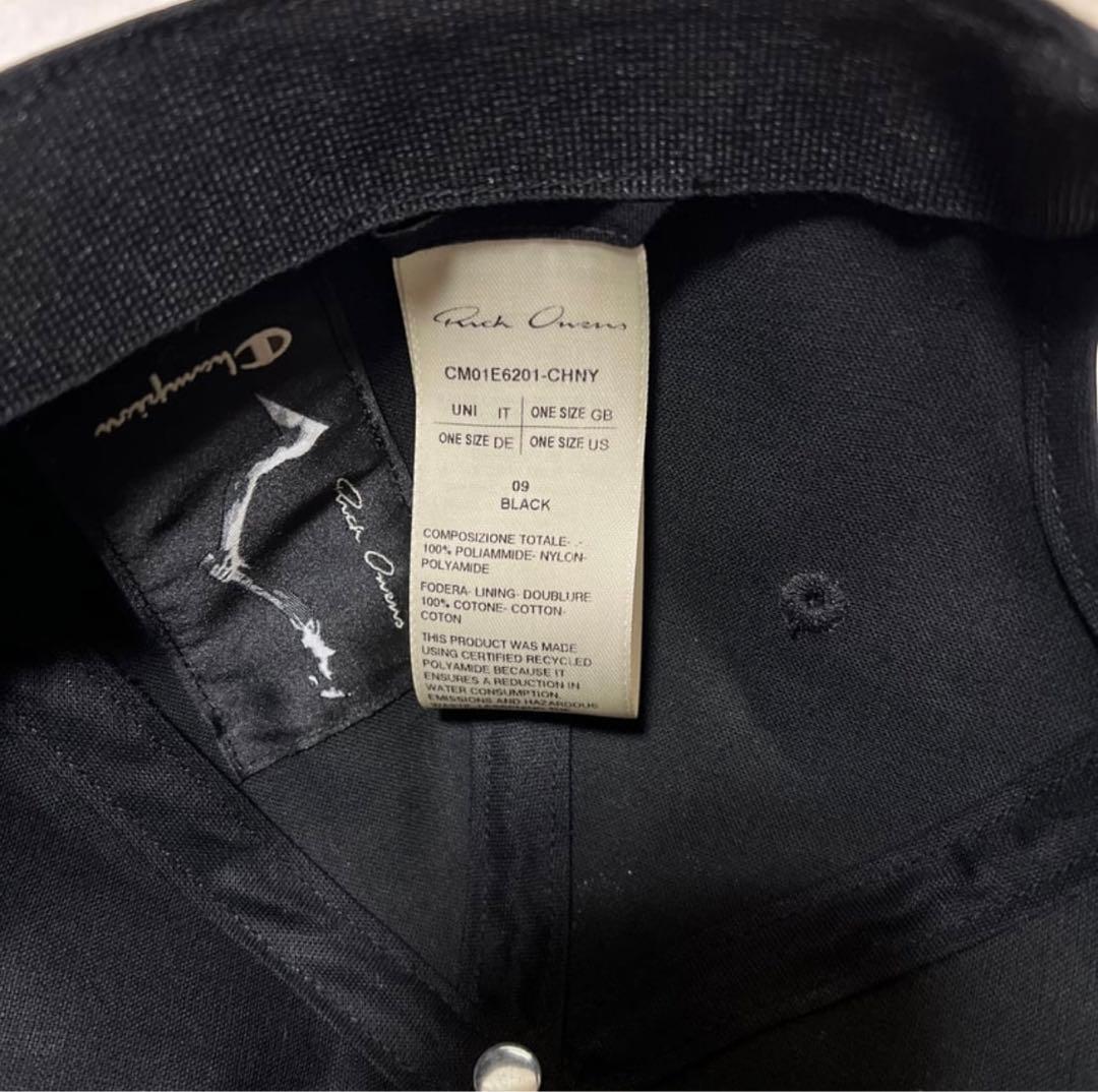 【スニダン購入品】rick owens champion キャップ／帽子