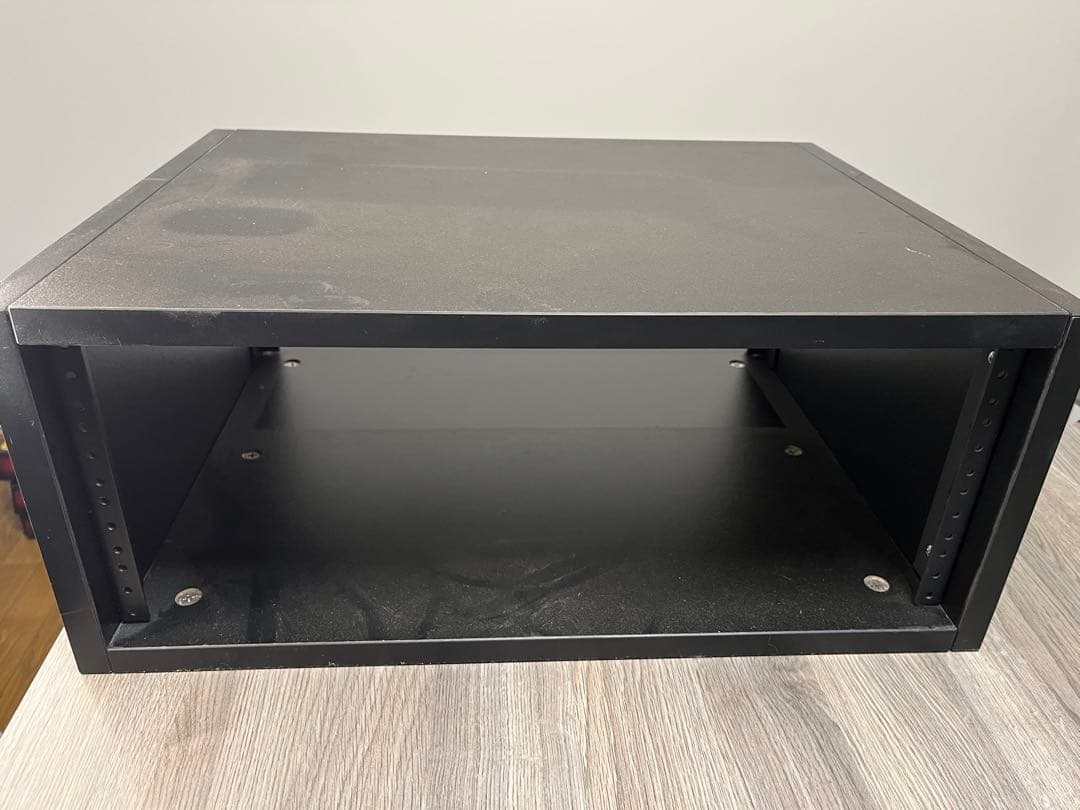 【最終値下げ】ラックケース 4U ブラック 木製