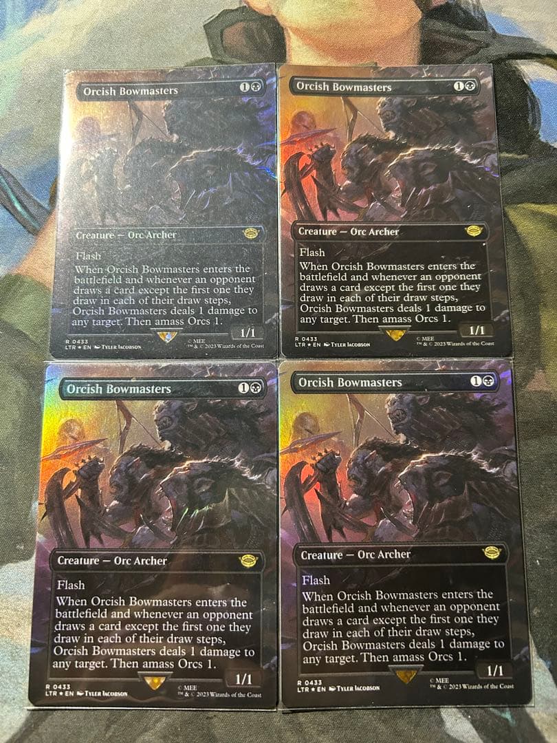 オークの弓使い　英語foilボーダーレス4枚セット