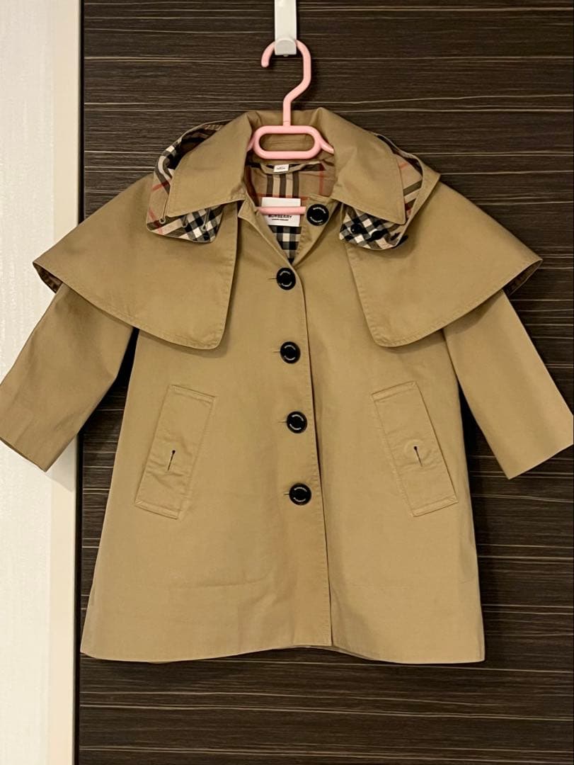 BURBERRY フード付きトレンチコート 2Y 92cm