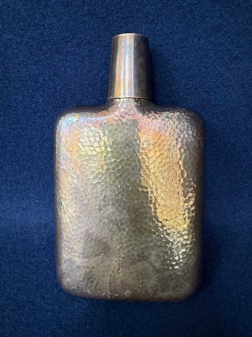 SILVER 刻印 シルバー 銀製 スキットル ウィスキーボトル 重さ189g