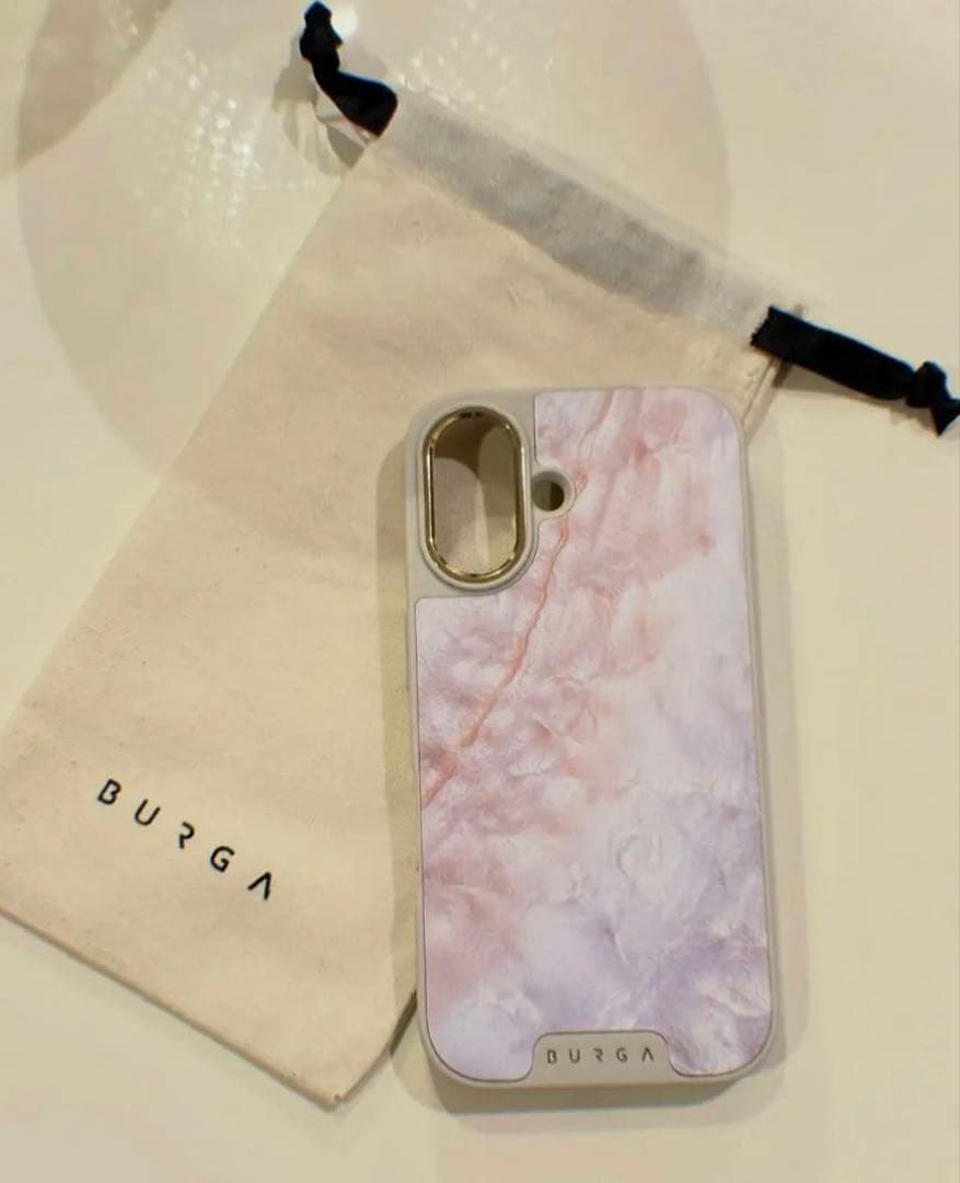 新品）BURGA マーブル模様 iPhone16ケース　高級ライン