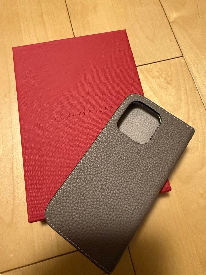 BONAVENTURA iPhone 13 Pro フリップケース グレー