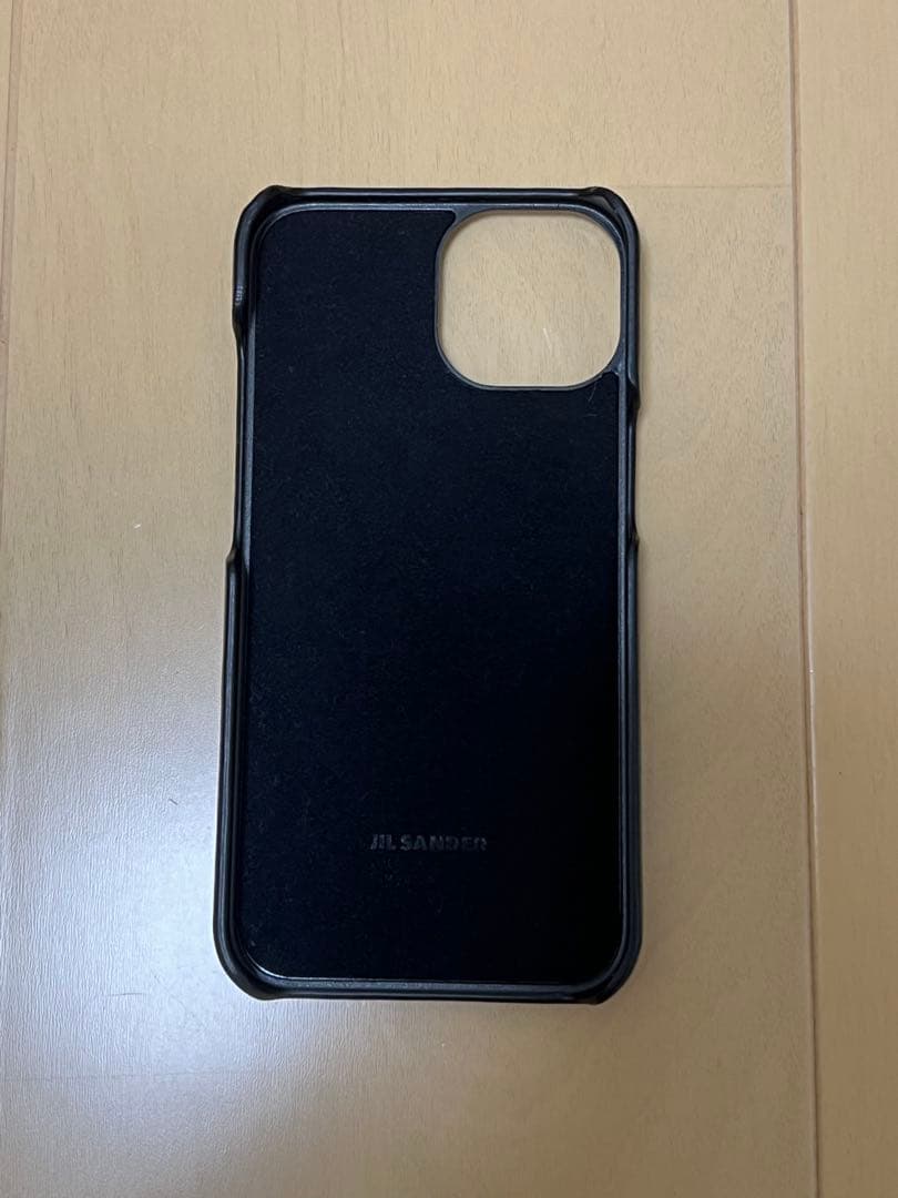 JIL SANDER iPhone15ケース 黒 レザー カードポケット付き