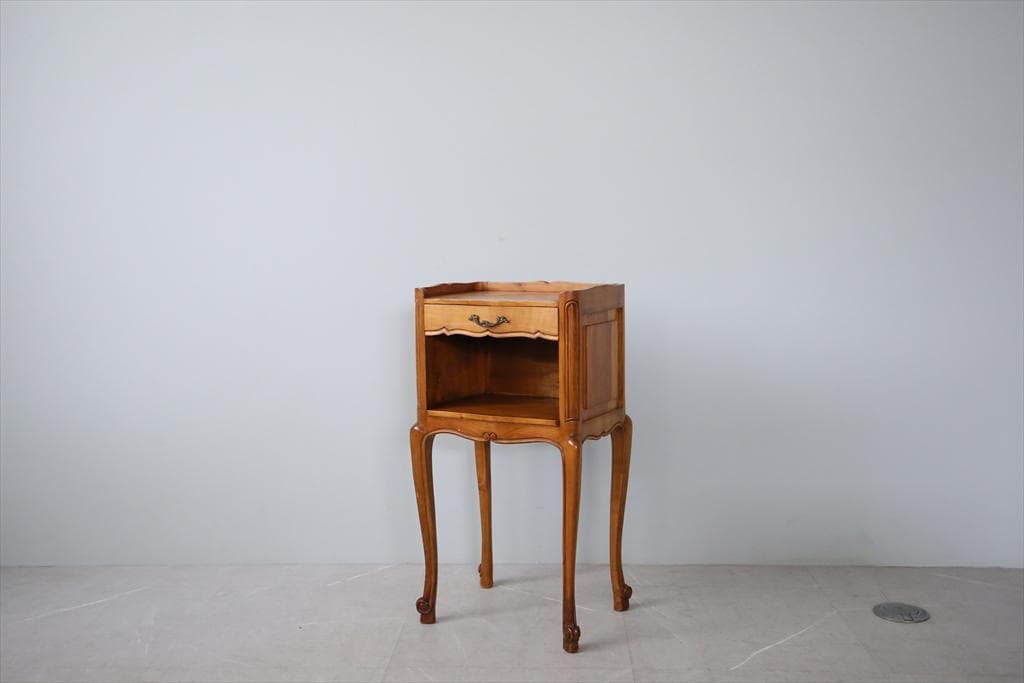 フランスアンティーク猫脚ベッドサイドキャビネット/ナイトテーブル机(86-5-2