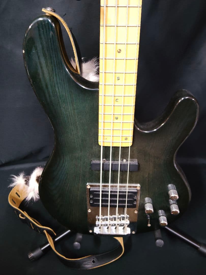 Ibanez ATK400 エレキベース ダークグリーン 現状渡し ストラップ