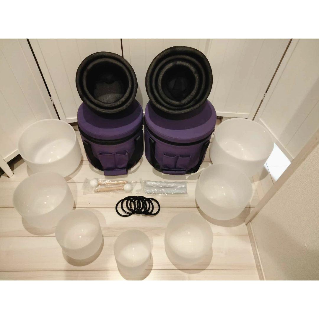 【新品・432hz】クリスタルボウル 7チャクラセット ケース付き