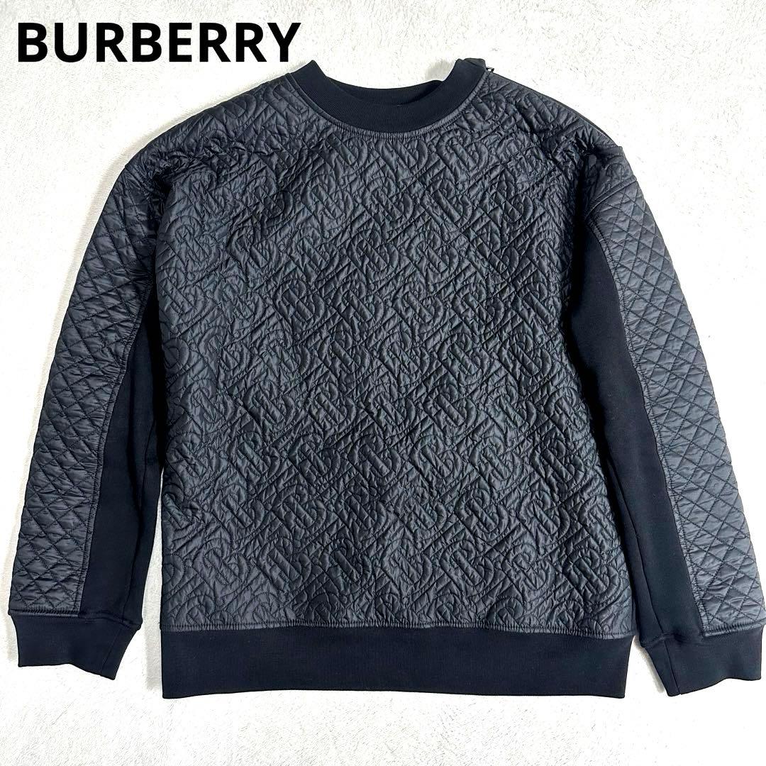 現行★美品★BURBERRY バーバリー ボンディング トレーナー Bロゴ 黒