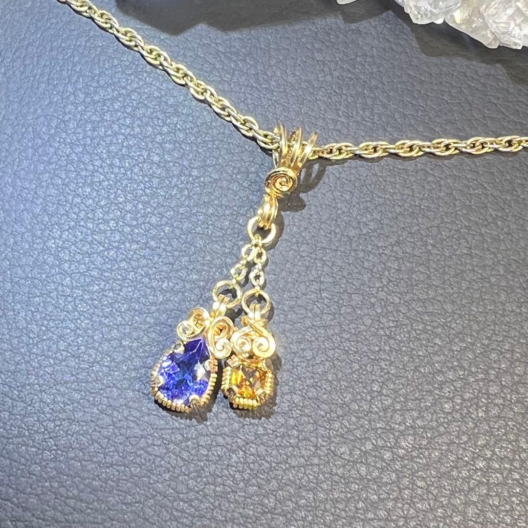 【☆ よとぽん ☆様】 アクアマリン・タンザナイト＆スフェーン　ペンダントトップ