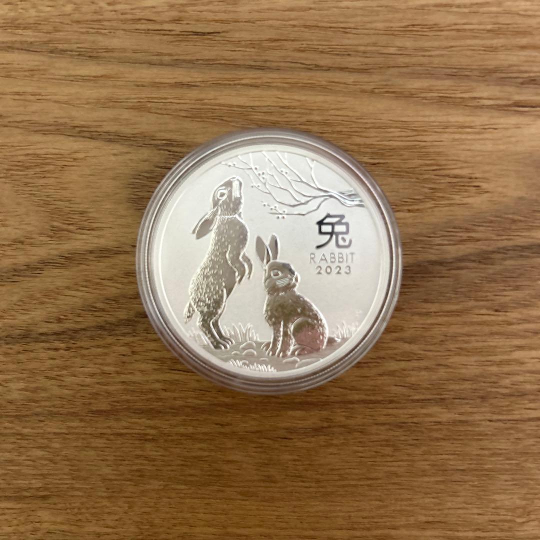 純銀　2023 干支　兎