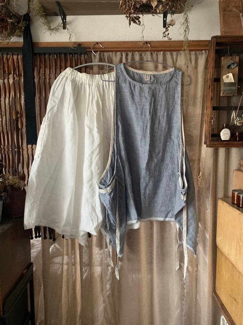 １・作家さんハンドメイド リネン2点セット