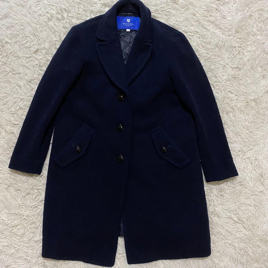 【美品】ブルーレーベルクレストブリッジ　チェスターコート　ネイビー　Mサイズ