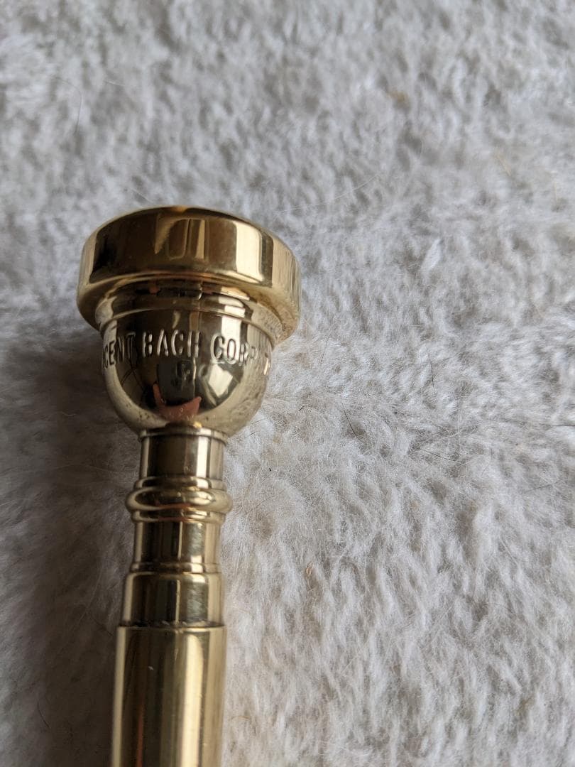 トランペットマウスピース VINCENT BACH 7C 金メッキ