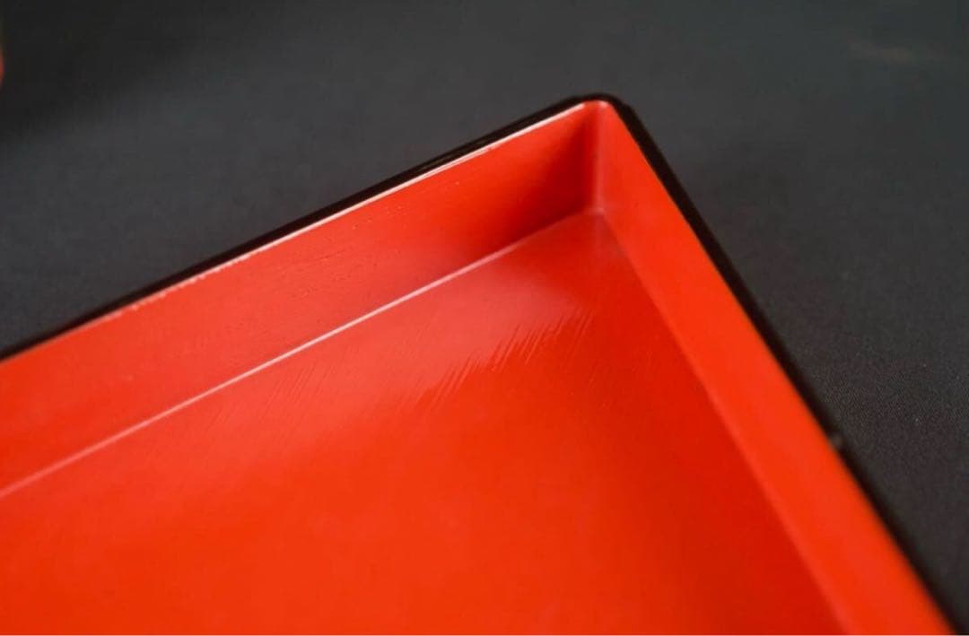 塗師 岡田表寬 作 菱形 喰籠 共箱 菓子器 蓋物 漆芸