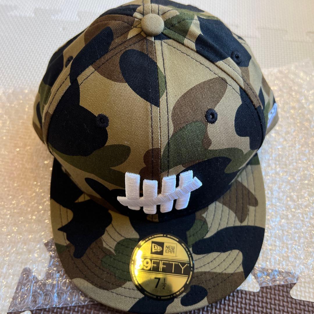 BAPE×UNDEFATEDカモ柄ベースボールキャップ 71/2（59.6cm）