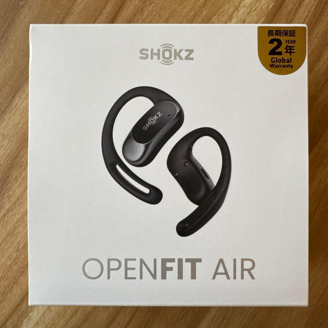 SHOKZ OPENFIT AIR ワイヤレスイヤホン ブラックほぼ新品